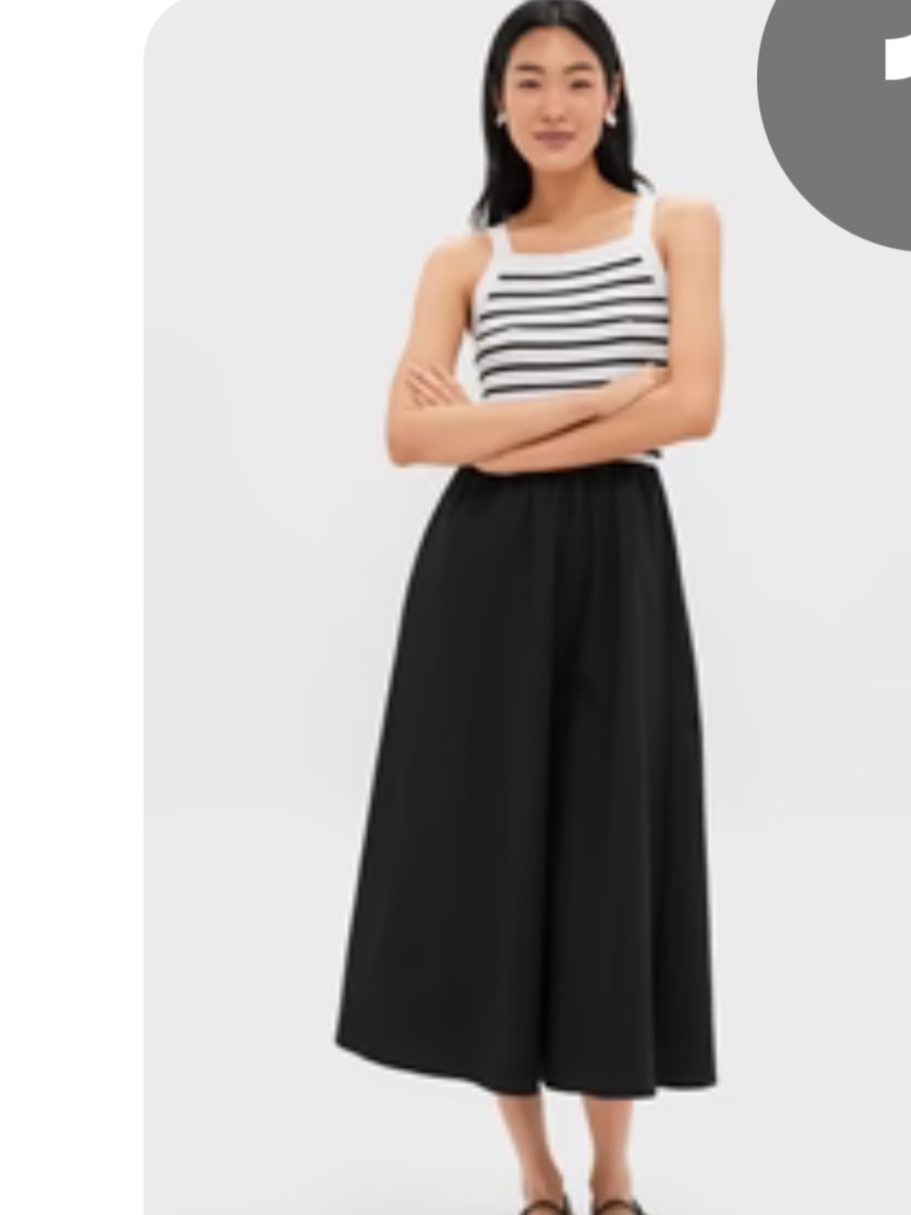 Tuckernuck / Moon River Black Striped Midi Dress